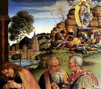 Luca signorelli, compianto, cortona, dettaglio 03