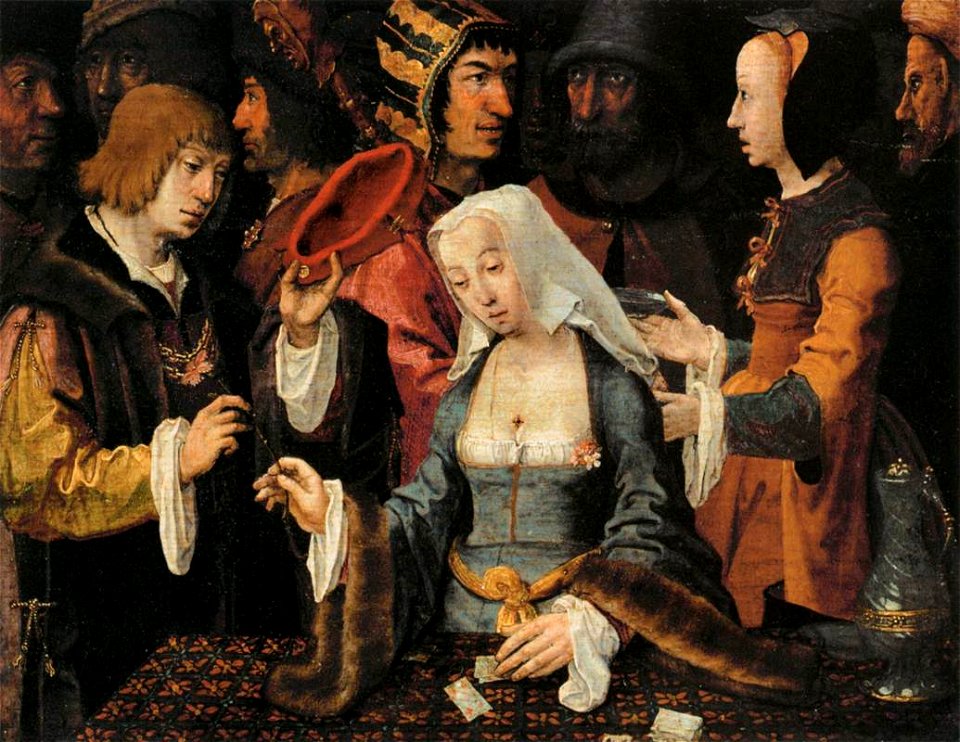 Lucas van Leyden - Fortune-Teller with a Fool - WGA12921