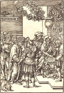Lucas Cranach, o Velho - Série da Paixão de Cristo - Pilatos lavando as mãos