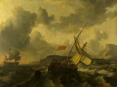 Ludolf Bakhuizen - Engelse schepen voor de kust - NG819 - National Gallery