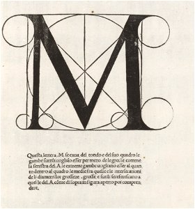 Luca Pacioli, De divina proportione, Letter M