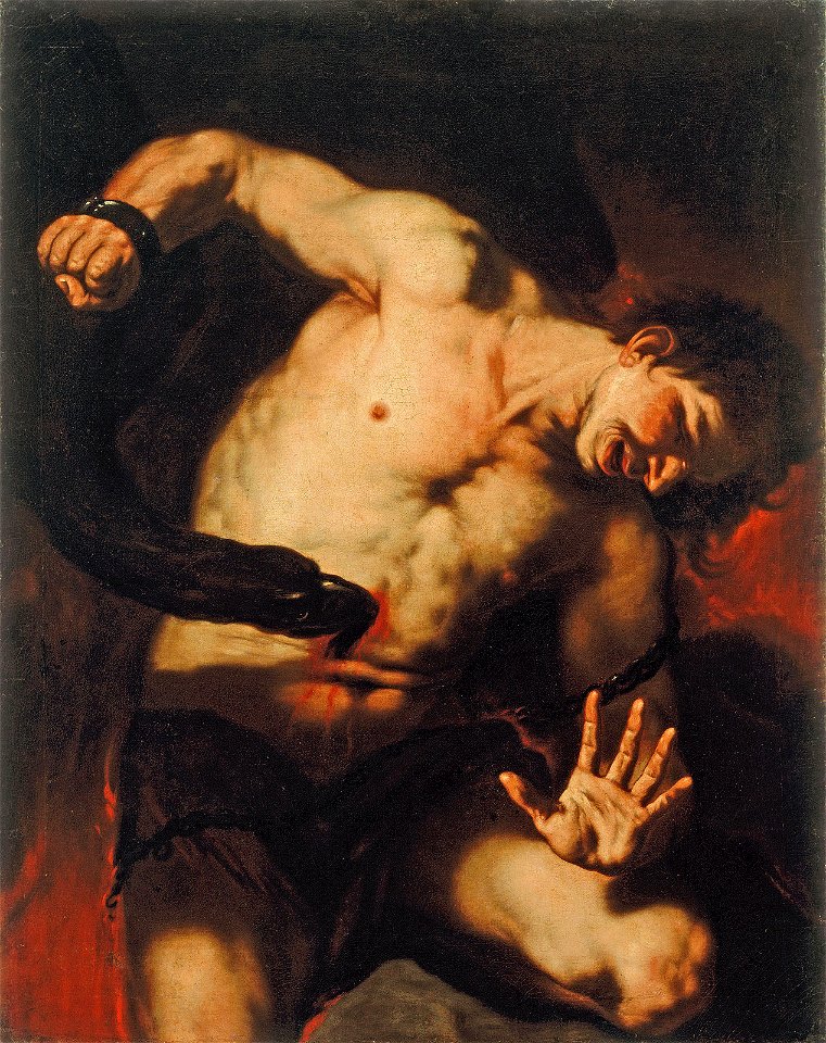Luca Giordano - Priklenjeni Prometej