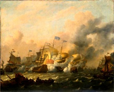 Ludolf Bakhuizen - Zeeslag tussen Engelse en Hollandse schepen - Gal.-Nr. 1641 - Staatliche Kunstsammlungen Dresden