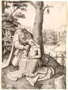 Lucas van Leyden - The Holy Family - Google Art Project