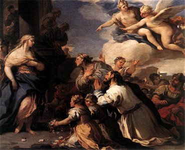 Luca Giordano - Psyche Honoured by the People - WGA09015