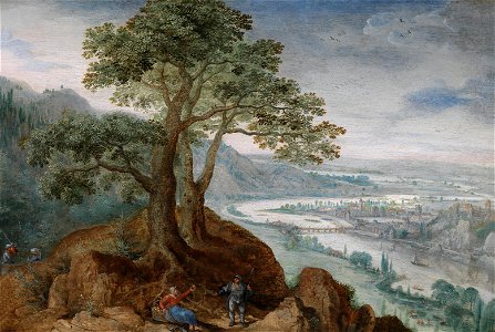 Lucas van Valckenborch Blick auf Linz