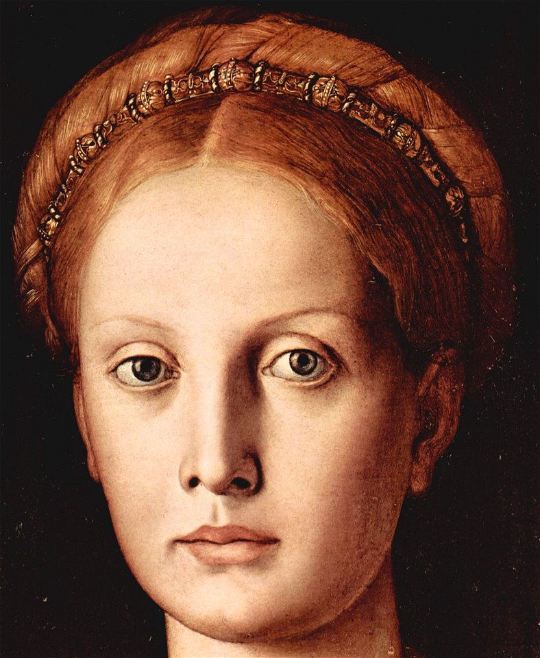 Lucrezia Panciatichi by Angelo Bronzino - detail 2