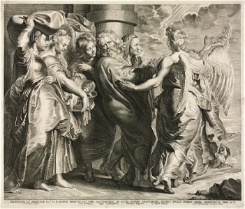 Lucas Emil Vorsterman (Flemish, 1595-1675), Peter Paul Rubens (Flemish, 1577-1640) - Lot and His Family Leaving Sodom - 1991.266 - Cleveland Museum of Art