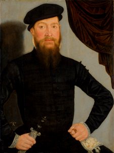Lucas Cranach d. J., , Kunsthistorisches Museum Wien, Gemäldegalerie - Männliches Bildnis - GG 885 - Kunsthistorisches Museum