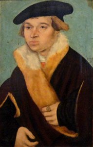 Lucas Cranach d. Ä., Bildnis eines jungen Mannes (1533) (2). Free illustration for personal and commercial use.