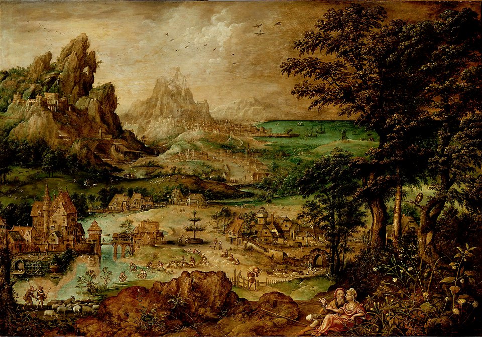 Lucas Gassel - Landscape with Judah and Tamar