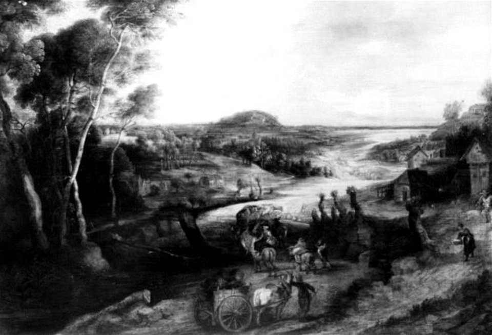 Lucas van Uden - Landschap met boeren onderweg naar de markt, de zomer - SG 544 - Städel Museum