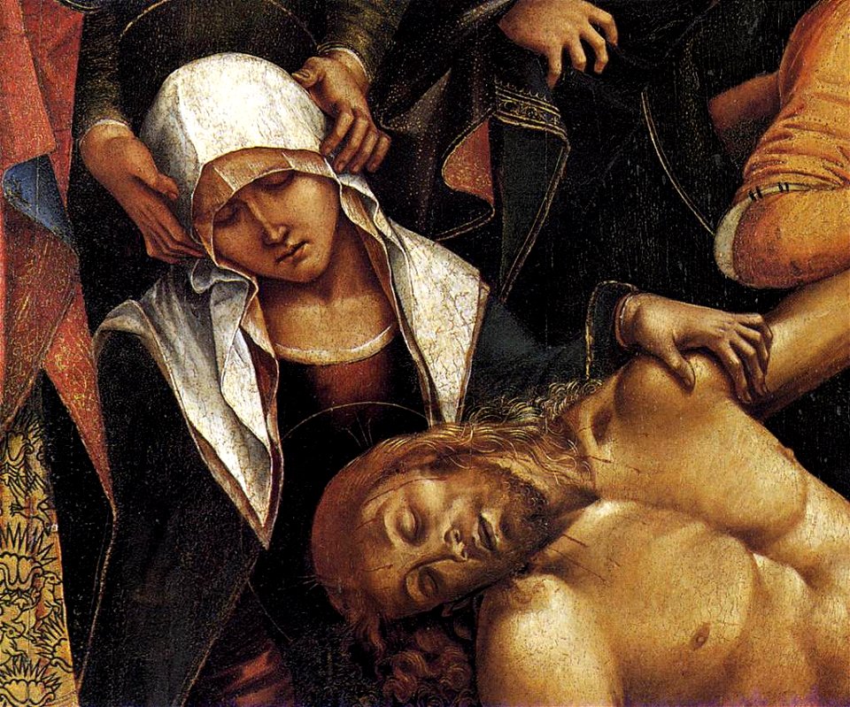 Luca signorelli, compianto, cortona, dettaglio 01