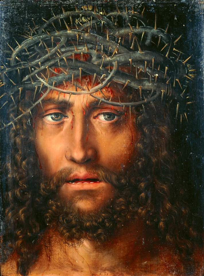 Lucas Cranach d. Ä. - Head of Christ Crowned with Thorns - WGA05658