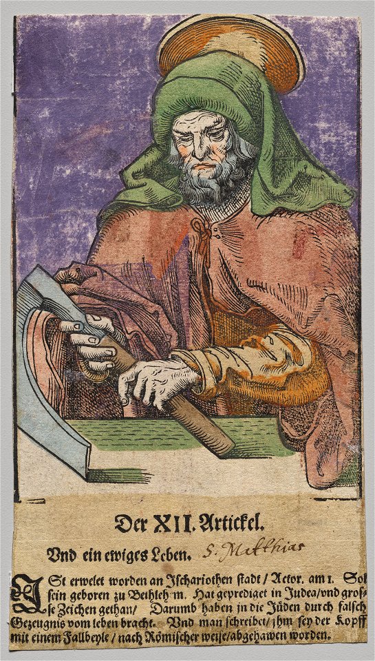 Lucas Cranach the Elder, After (German, 1472-1553) - Matthias from Christ, the Apostles, and Saint Paul - 2017.277.14 - Cleveland Museum of Art