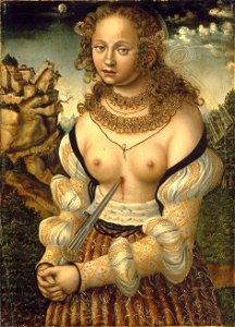 Lucas Cranach d. Ä. (Anonymer Meister seiner Werkstatt) - Selbstmord der Lucretia - WAF 1148 - Bavarian State Painting Collections
