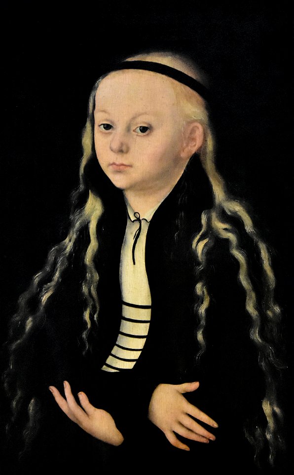 Lucas Cranach de Oude (1472-1553) Portret van Magdalena Luther, dochter van Martin Luther (ca.1541) Louvre Parijs 25-02-2019