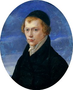 Ludwig Ferdinand Schnorr von Carolsfeld - Brustbild eines rothaarigen Herrn mit Tuchkappe - 4581 - Österreichische Galerie Belvedere