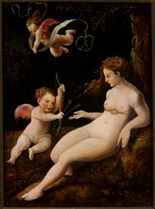 Lucas van Leyden - Venus with a cupid - M.Ob.1469 - National Museum in Warsaw