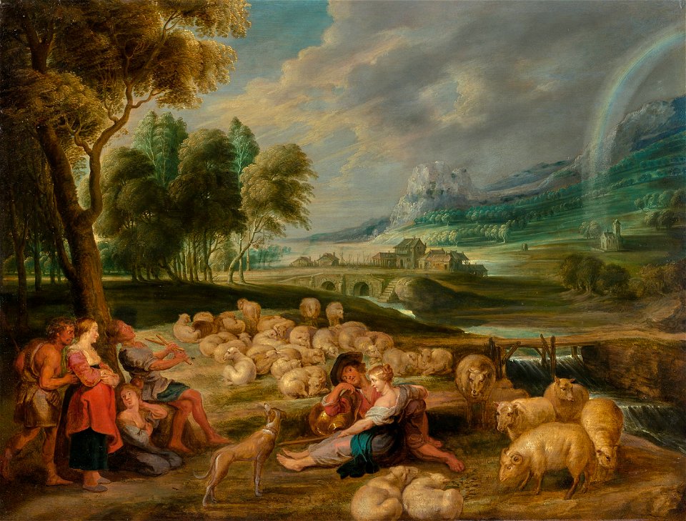 Lucas van Uden - Landschaft mit Regenbogen - GG 681 - Kunsthistorisches Museum