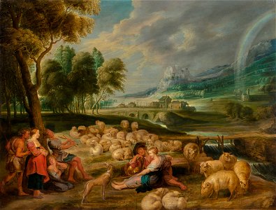 Lucas van Uden - Landschaft mit Regenbogen - GG 681 - Kunsthistorisches Museum