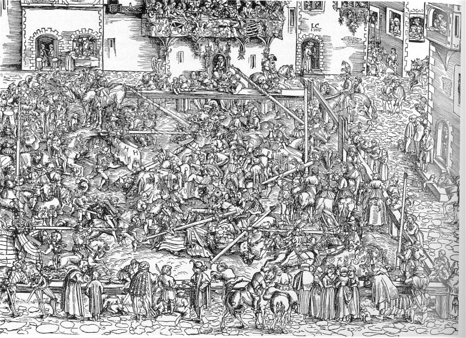 Lucas Cranach Elder Turnier auf dem Marktplatz 1506