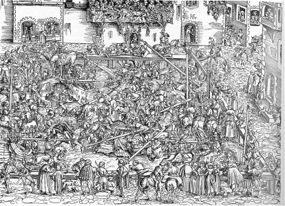 Lucas Cranach Elder Turnier auf dem Marktplatz 1506