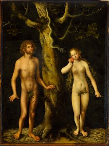 Lucas Cranach - Adam and Eve - M.Ob.588 - National Museum in Warsaw