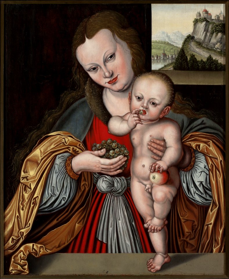 Lucas Cranach - Madonna with Child Jesus - M.Ob.2154 - National Museum in Warsaw