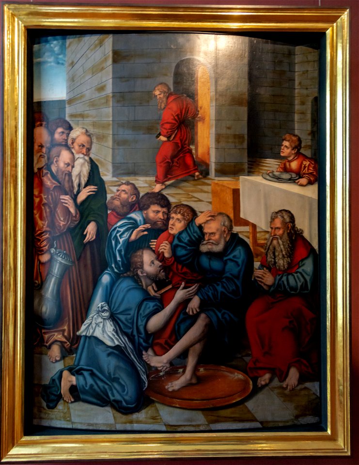 Lucas Cranach der Ältere-Passionszyklus-Fusswaschung-4695