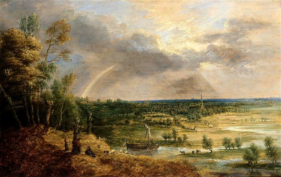 Lucas van Uden - Panoramic River Landscape - WGA23249