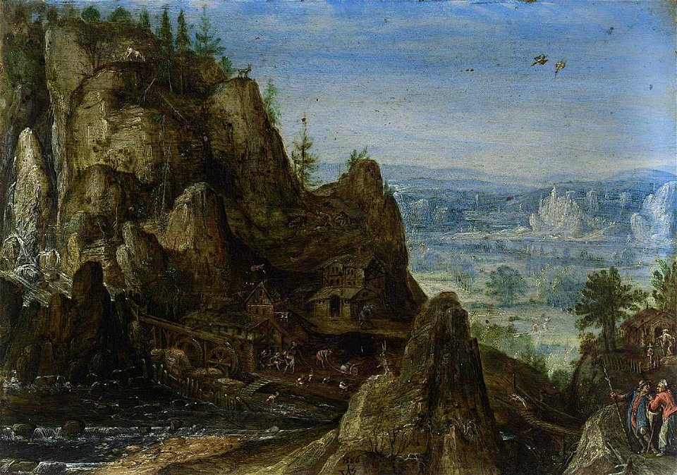Lucas van Valkenborch - Rocky Landscape - WGA24259