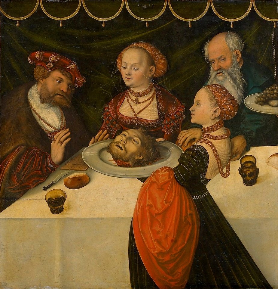 Lucas Cranach d. Ä. und Werkstatt - Gastmahl des Herodes - GG 3567 - Kunsthistorisches Museum