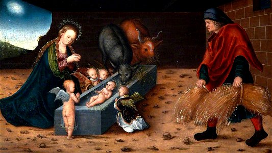 Lucas Cranach the elder (1472-1553) (studio of) - The Nativity - 541114 - National Trust