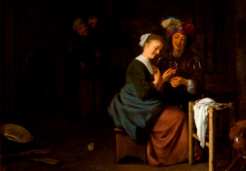 Ludolf de Jongh - Genre Scene (Couple in the Interior) - MNK XII-A-71 - National Museum Kraków
