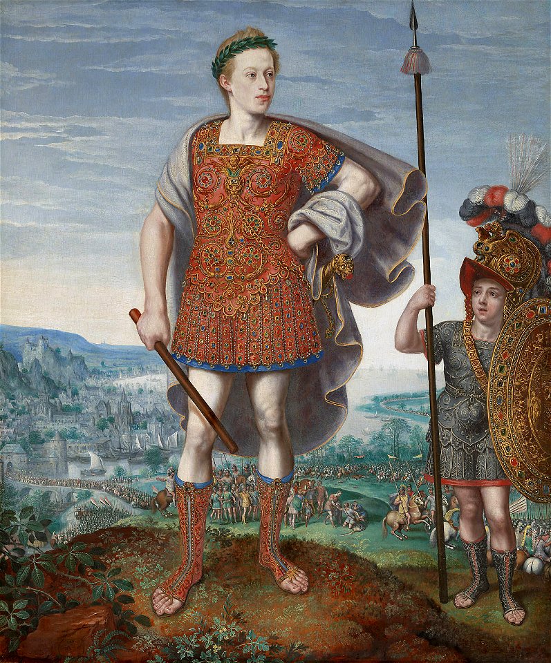 Lucas van Valckenborch - Emperor Matthias, portrait as Archduke in full figure, as P. Cornelius Scipio Africanus maior
