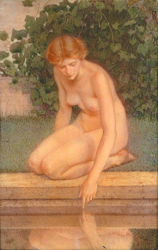 Lucia Fairchild Fuller - By a Clear Fountain - 1929.6.47 - Smithsonian American Art Museum
