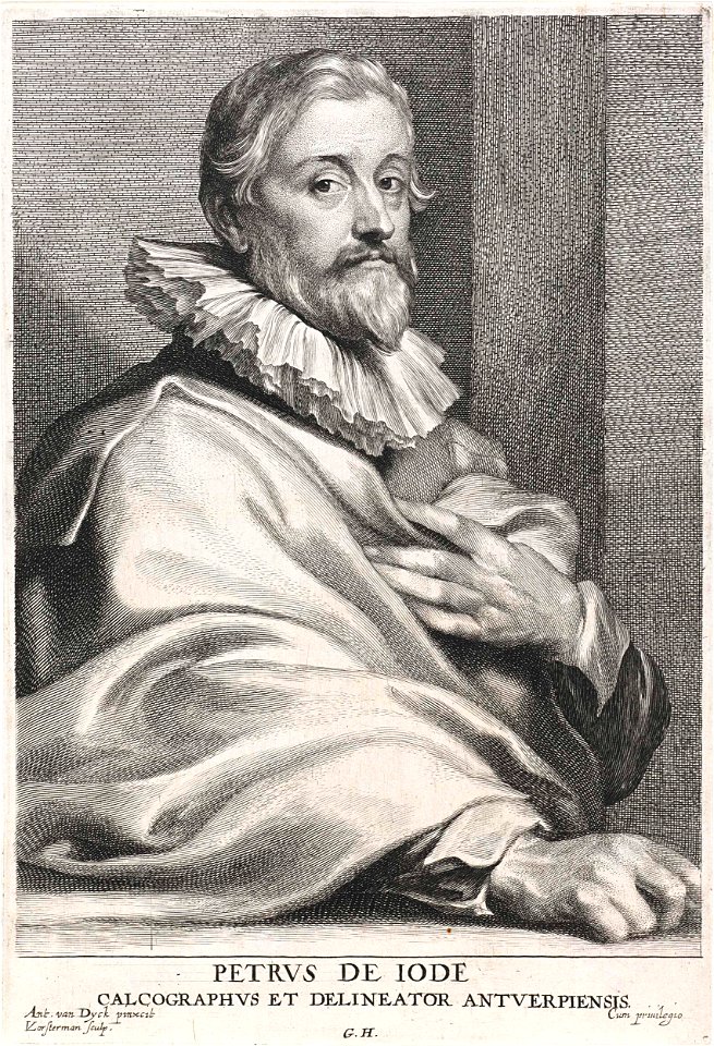 Lucas Vorsterman (I), after Anthony van Dyck - Portrait of Pieter de Jode (I)