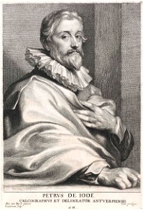 Lucas Vorsterman (I), after Anthony van Dyck - Portrait of Pieter de Jode (I). Free illustration for personal and commercial use.