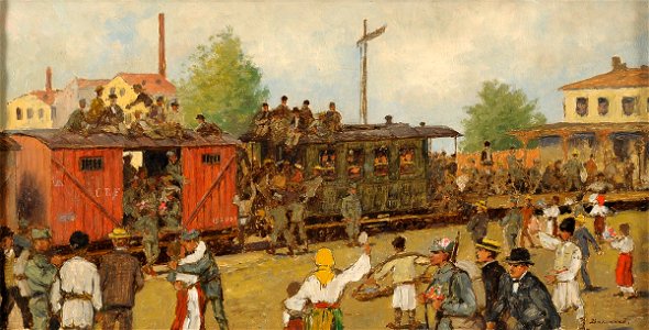 Ludovic Bassarab Bahnhof mit regem Treiben
