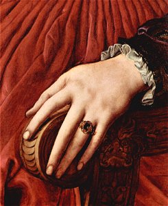 Lucrezia Panciatichi by Angelo Bronzino - detail. Free illustration for personal and commercial use.