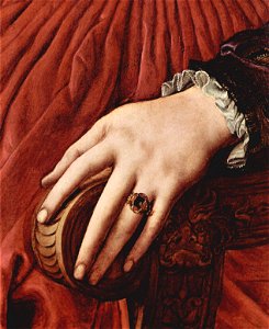 Lucrezia Panciatichi by Angelo Bronzino - detail