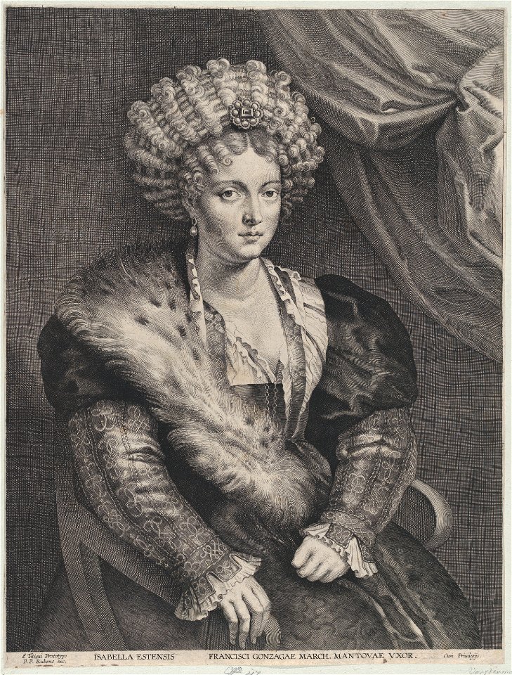 Lucas Vorsterman after Rubens - Portrait of Isabella d'Este DP879963