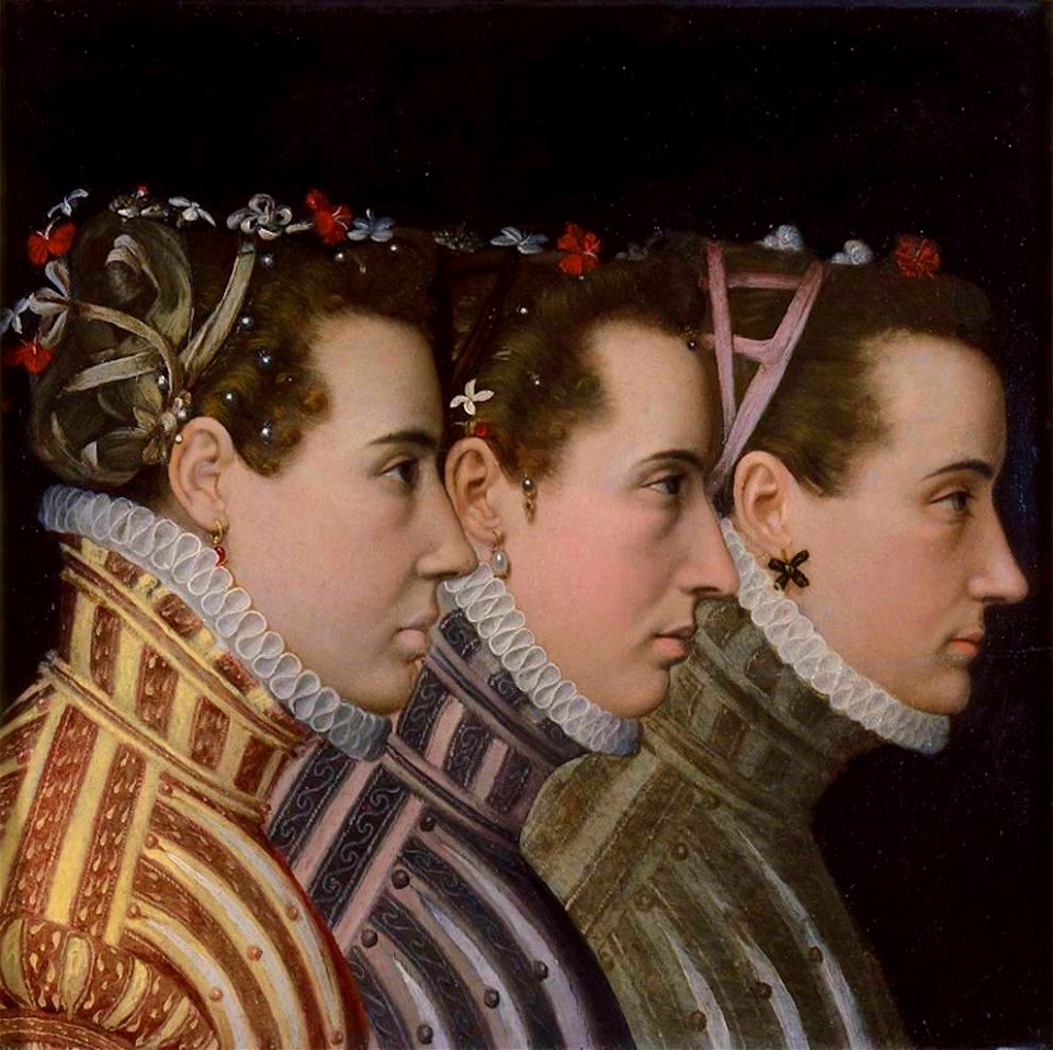 Lucas de Heere - Triple profile portrait