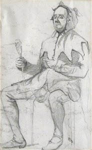 Ludovici A. Jr. attr. - Pencil - Court Jester - ~13x20cm
