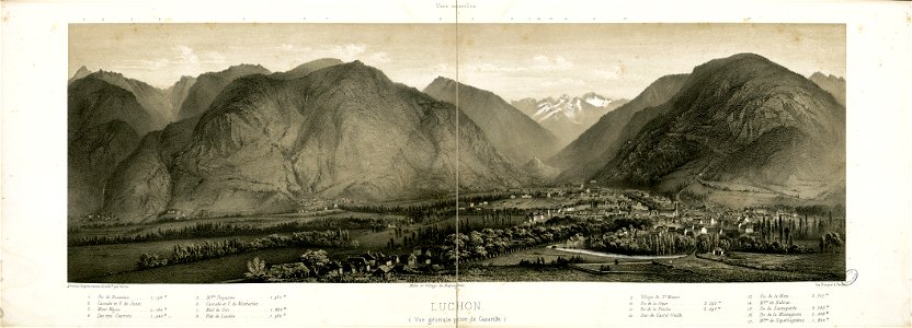 Luchon (Vue générale prise de Cazarilh) (double page) - Fonds Ancely - B315556101 A GORSE 7 002