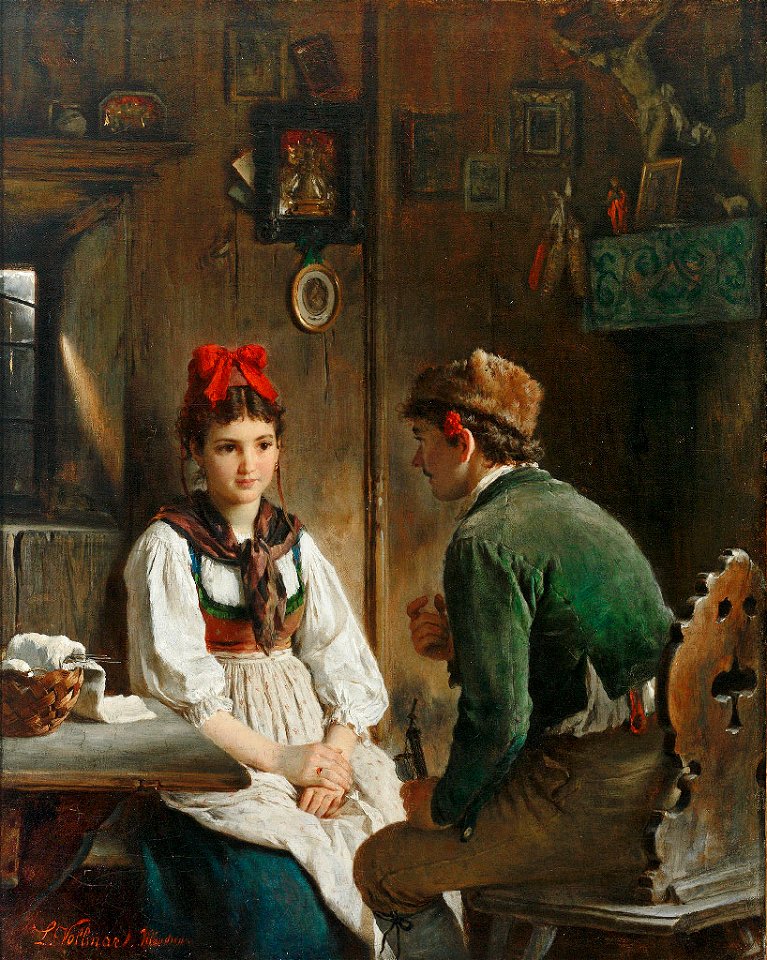 Ludwig Vollmar Paar in Schwarzwälder Bauernstube