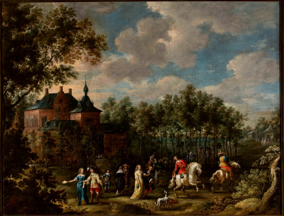 Lucas van Uden - Scene in a park - M.Ob.1350 MNW - National Museum in Warsaw