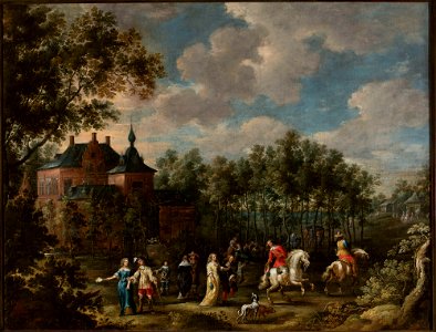 Lucas van Uden - Scene in a park - M.Ob.1350 MNW - National Museum in Warsaw