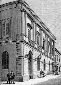 Lucera – Prospetto del palazzo di città (xilografia)